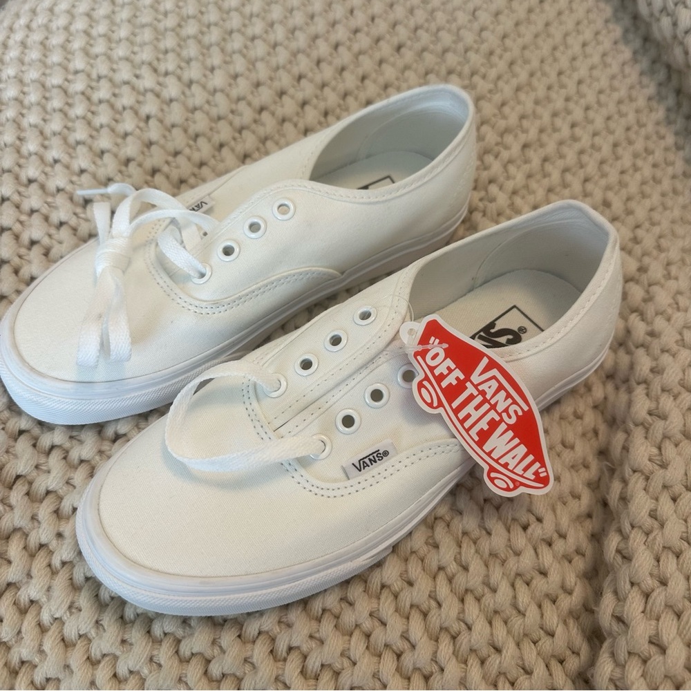 Vans Authentic White Canvas Sneakers sz 7